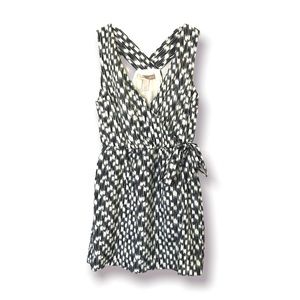 Forever 21 Navy & Ivory Mini Wrap Dress